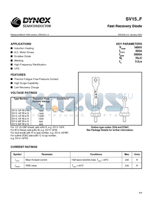 SV1516FM datasheet - Fast Recovery Diode