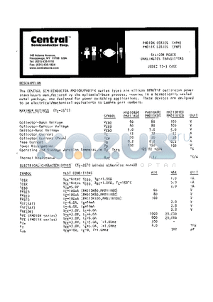 PMD10K100 datasheet - SILICON POWER DARLING TRANSISTORSl