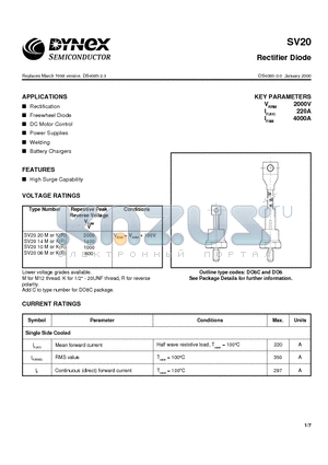 SV2006K datasheet - Rectifier Diode