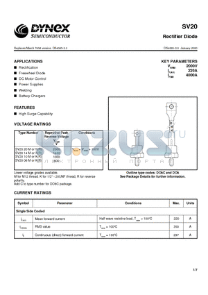 SV2014K datasheet - Rectifier Diode