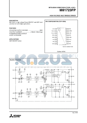 M81723FP datasheet - HIGH VOLTAGE HALF BRIDGE DRIVER