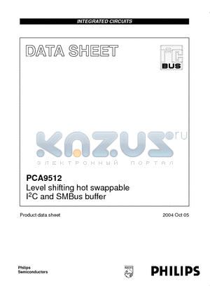 PCA9512DP datasheet - Level shifting hot swappable I2C and SMBus buffer