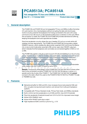 PCA9514AD datasheet - Hot swappable I2C-bus and SMBus bus buffer