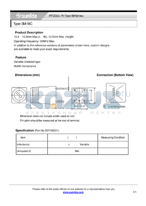 SM-10C datasheet - IFT COILS