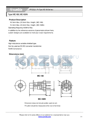 MC-188N datasheet - IFT COILS