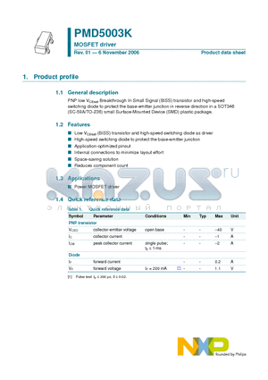 PMD5003K datasheet - MOSFET driver