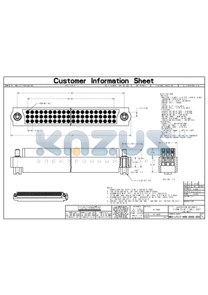 M83-LFC1F1N96-0000-000 datasheet - JACKSCREW DATAMATE 3-ROW CRIMP FEMALE ASSEMBLY (96-WAY)