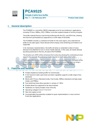 PCA9525D datasheet - Simple 2-wire bus buffer