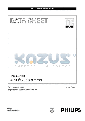 PCA9533 datasheet - 4-bit I2C LED dimmer