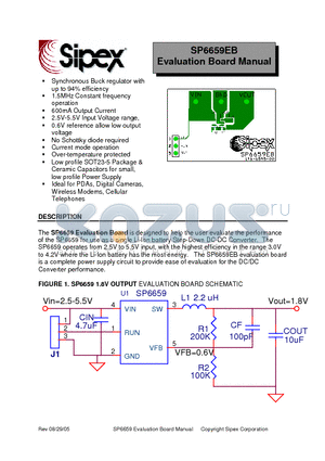 SP6659EB datasheet - Evaluation Board Manual