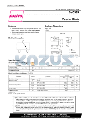 SVC325 datasheet - Varactor Diode