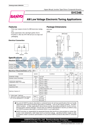 SVC348 datasheet - AM Low Voltage Electronic Tuning Applications
