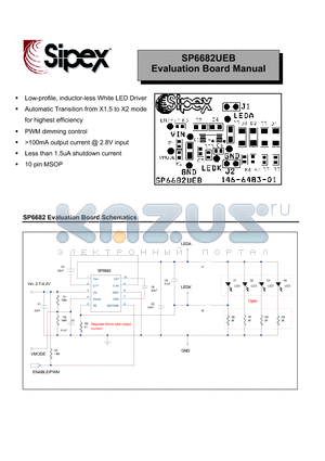 SP6682UEB datasheet - Evaluation Board Manual