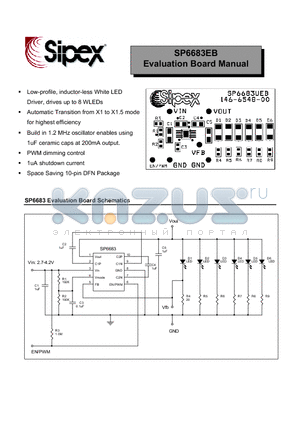 SP6683EB datasheet - Evaluation Board Manual