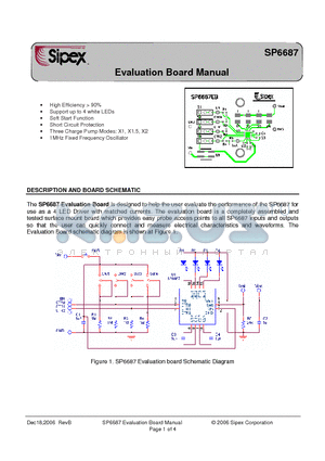 SP6687 datasheet - Evaluation Board Manual