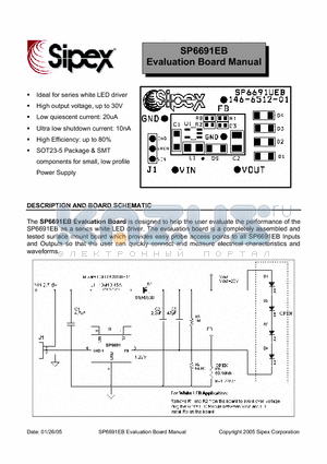 SP6691EB datasheet - Evaluation Board Manual