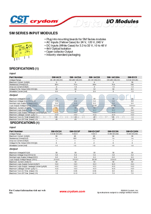 SM-IAC24A datasheet - SM SERIES INPUT MODULES