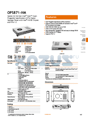 OPS871-HM datasheet - pluggable HDD and easy-to-change DRAM