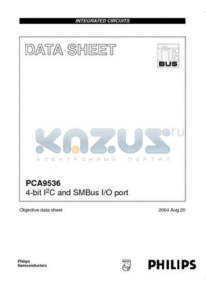 PCA9536DP datasheet - 4-bit I2C and SMBus I/O port