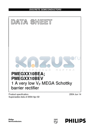 PMEG2010BEA datasheet - 1 A very low VF MEGA Schottky barrier rectifier