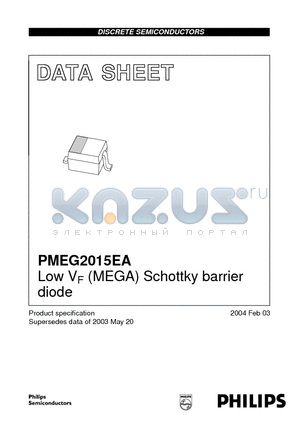 PMEG2015EA datasheet - Low VF (MEGA) Schottky barrier diode