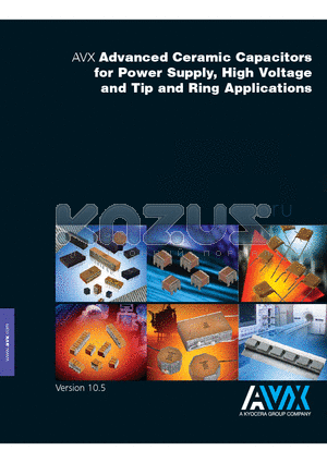 SM025C476KHN240 datasheet - AVX Advanced Ceramic Capacitors for Power Supply, High Voltage and Tip and Ring Applications