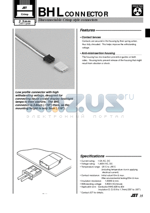 SM02B-BHLS-1-TB datasheet - Disconnectable Crimp style connectors