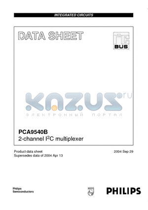 PCA9540BDP datasheet - 2-channel I2C multiplexer