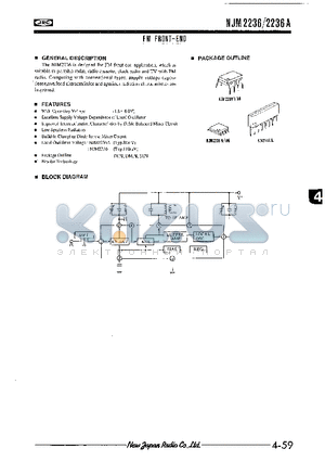 NJM2236D datasheet - FM FRONT-END