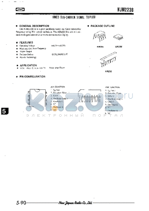 NJM2238M datasheet - VIDEO SUB-CARRIER SIGNAL TRIPLER