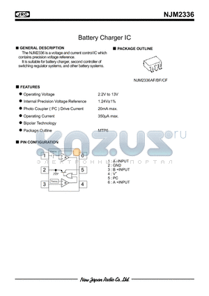 NJM2336CF datasheet - Battery Charger IC