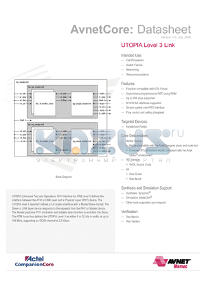 MC-ACT-UL3LINK-NET datasheet - Function compatible with ATM Forum Asynchronous/synchronous FIFO using RAM