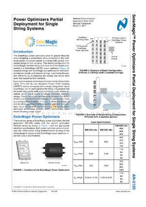 SM1230-XAX datasheet - Power Optimizers Partial Deployment for Single String Systems