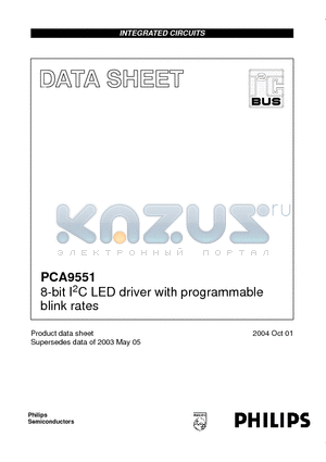 PCA9551 datasheet - 8-bit I2C LED driver with programmable blink rates