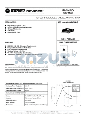 PMMAD datasheet - STEERING DIODE (RAIL CLAMP) ARRAY