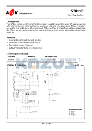 S78XXP datasheet - Fixed Voltage Regulator