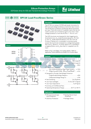 SP725ABTG datasheet - Lead-Free/Green Series