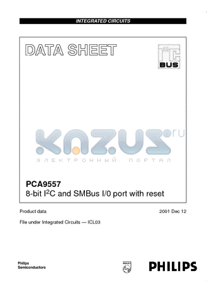 PCA9557D datasheet - 8-bit I2C and SMBus I/0 port with reset