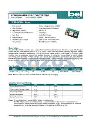 S7BA-06F2A0 datasheet - NON-ISOLATED DC/DC CONVERTERS