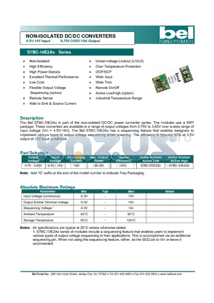 S7BC-10E2AL datasheet - NON-ISOLATED DC/DC CONVERTERS