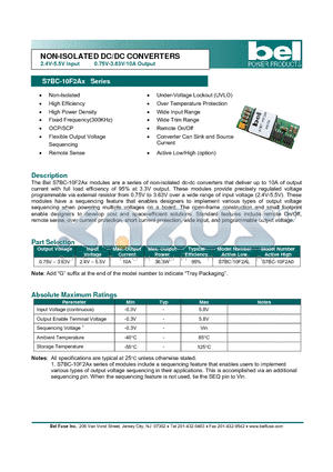 S7BC-10F2AL datasheet - NON-ISOLATED DC/DC CONVERTERS