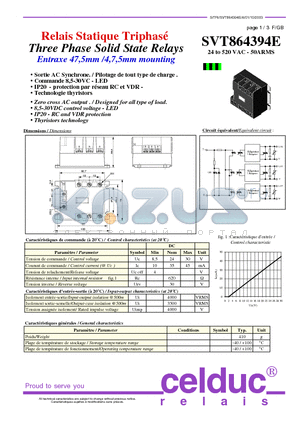 SVT864394E datasheet - Three Phase Solid State Relays