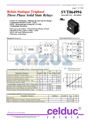 SVT864994 datasheet - Three Phase Solid State Relays