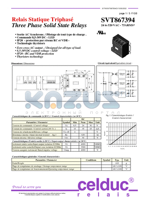 SVT867394 datasheet - Three Phase Solid State Relays