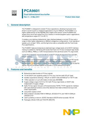 PCA9601DP datasheet - Dual bidirectional bus buffer