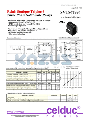 SVT867994 datasheet - Three Phase Solid State Relays