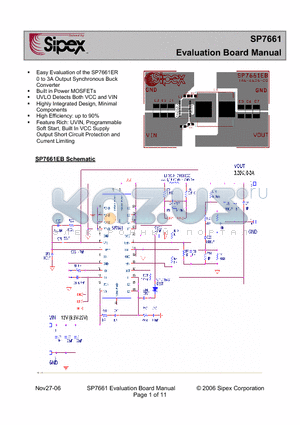 SP7661EB datasheet - Evaluation Board Manual