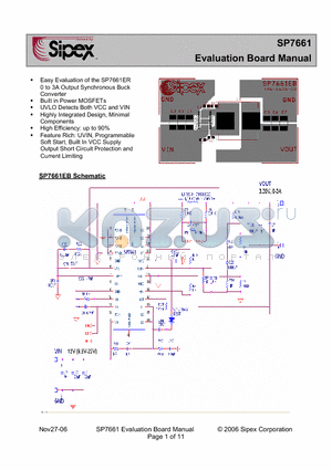 SP7661ER datasheet - Evaluation Board Manual
