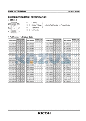 R1173H001B datasheet - SERIES MARK SPECIFICATION
