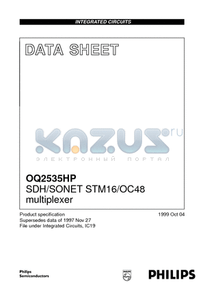 OQ2535HP datasheet - SDH/SONET STM16/OC48 multiplexer